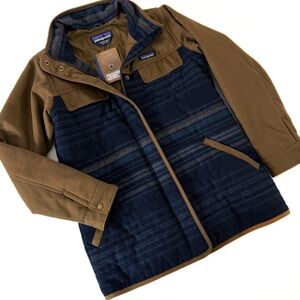 Patagonia Coat Jacket Womens Small Out Yonder Canvas Organic Cotton Striped New